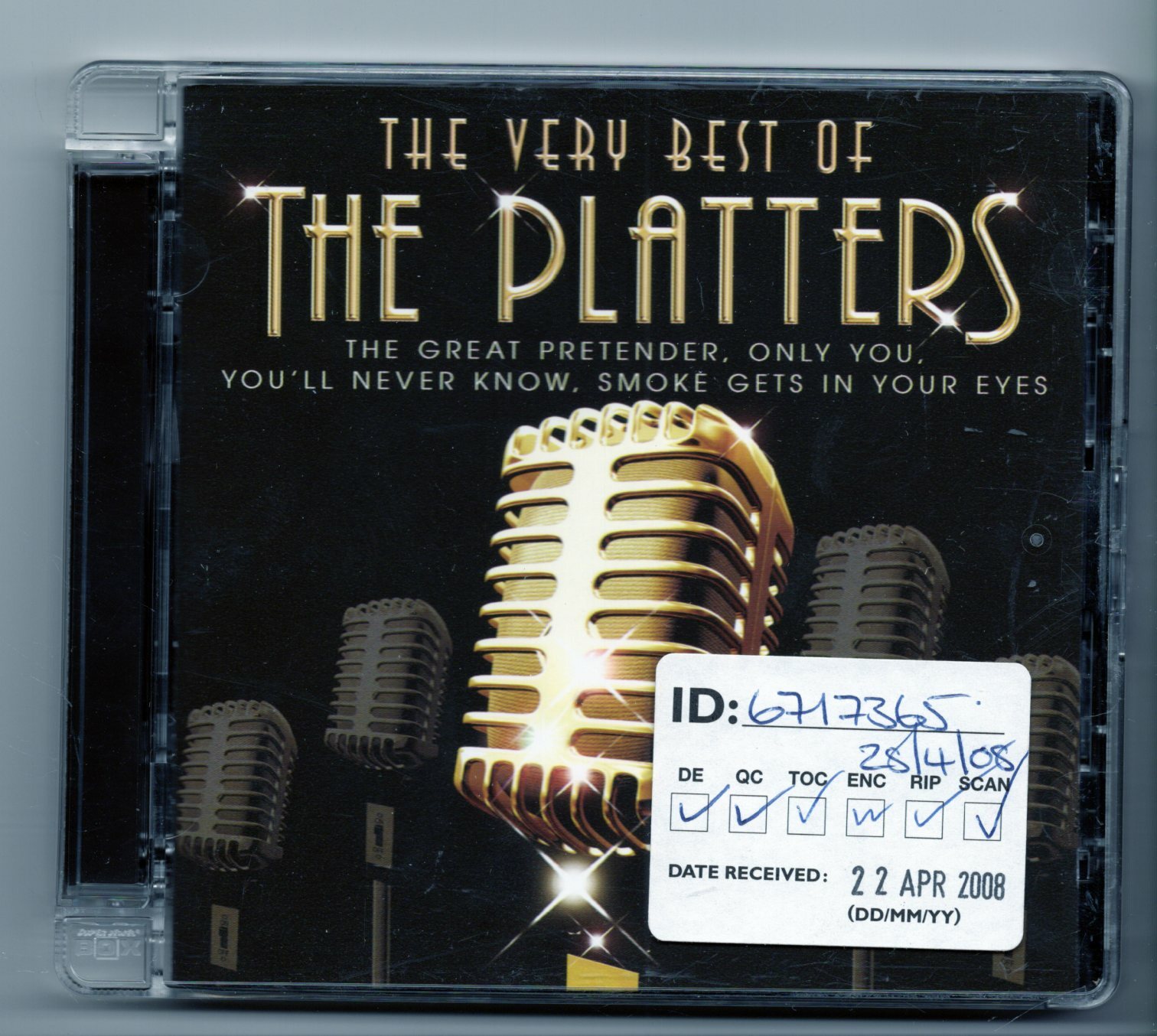 (JG604) The Very Best Of The Platters - 2008 CD