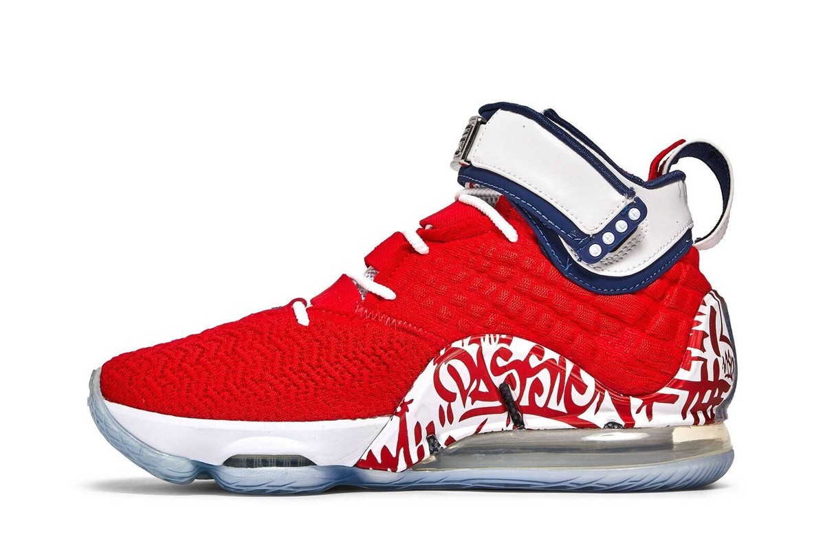 シューズ(男性用) Nike Lebron 17 Lebron 4 Red GraffitiMen Buy LeBron 17 'LeBron 4 Red Graffiti' - CT6047 600 | GOAT