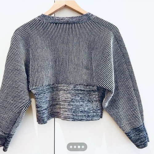 Alpha 60 The Isla Knit Navy-White Merino Cardigan Size S - Picture 4 of 6