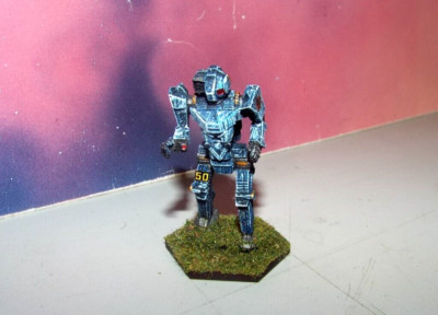 BATTLETECH GRASSHOPPER MECH [CLAN NOVA CAT] (RAL PARTHA, METAL, PAINTED)
