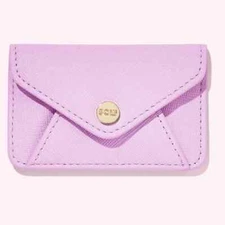 $58 New Stoney Clover Lane Phone Envelope Vegan Leather Grape Lilac Card Holder