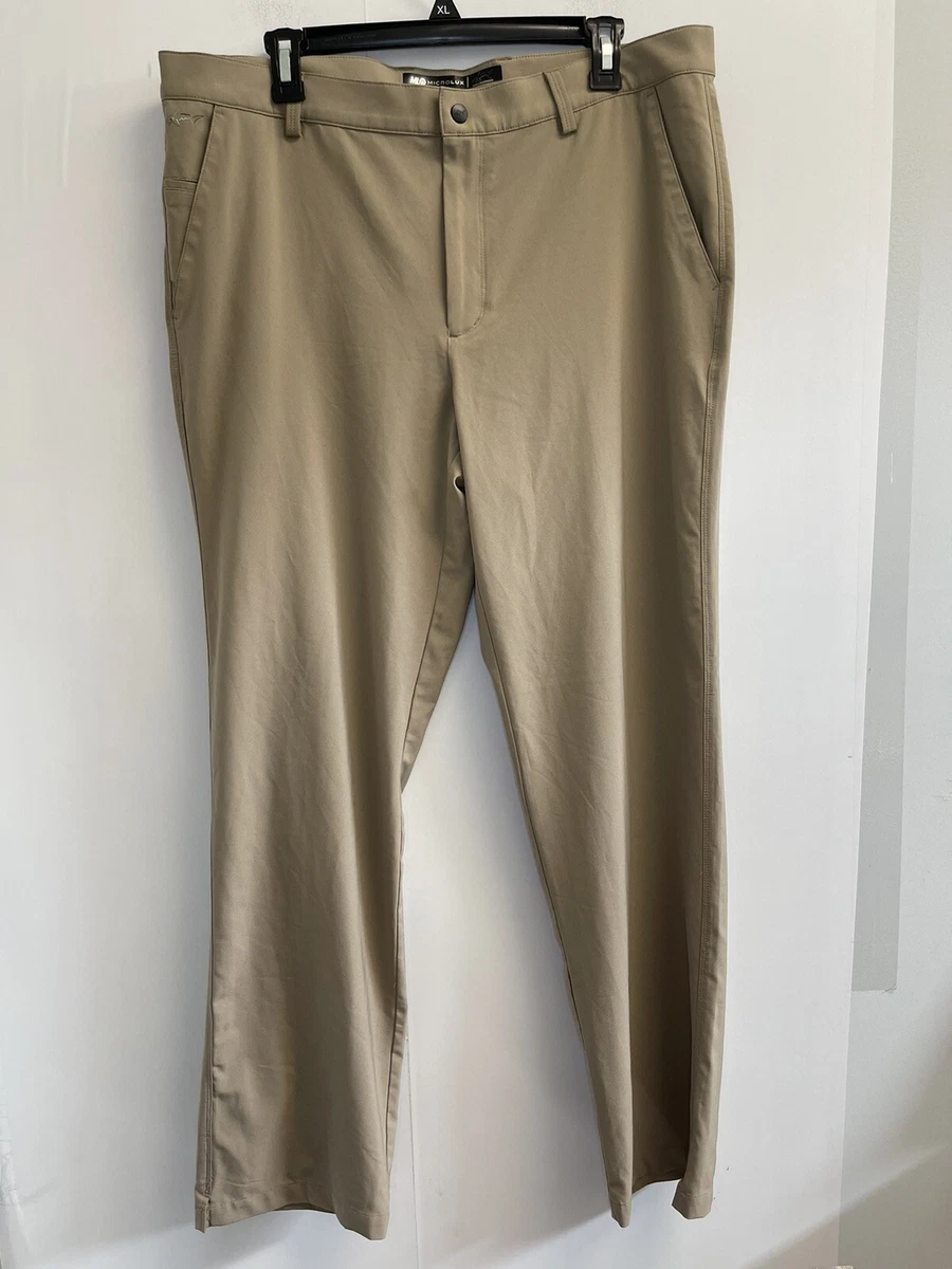 Greg Norman ML75 Micro Lux Golf Pant - Bamboo - Size 35W x 32L Khaki Stretch