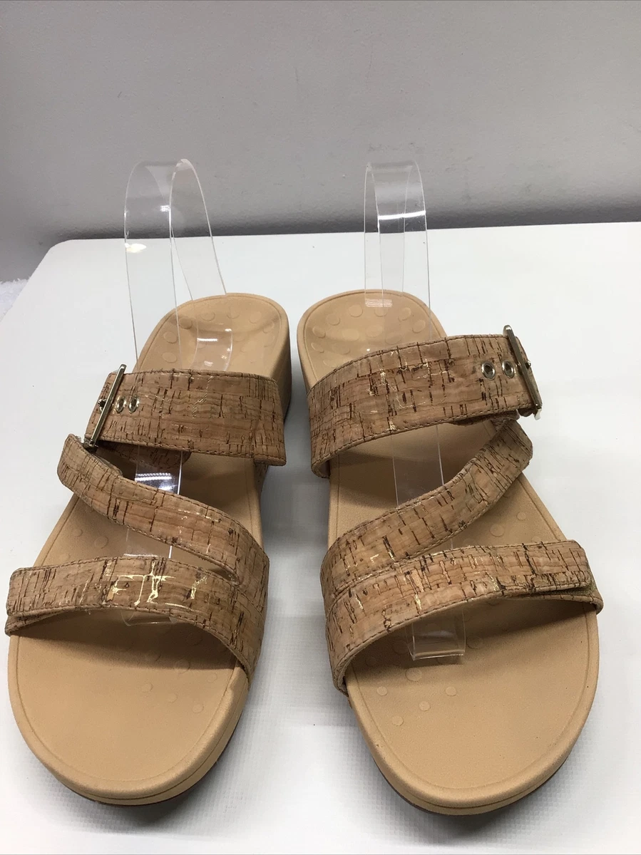 Vionic Rio Platform Sandal Gold Cork Sale Online