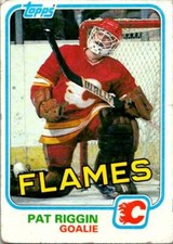 1981-82 Topps #30 Pat Riggin  RC Rookie Calgary Flames V52264