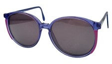 Vintage Silhouette M1159 Blue Purple Round Sunglasses Austria W/ NEW LENSES
