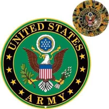 CTW Home Collection United States Army Logo Metal Sign Wall Decor, Green