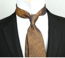 New Classic Striped Gold Gray JACQUARD WOVEN 100 Silk Men's Necktie Tie