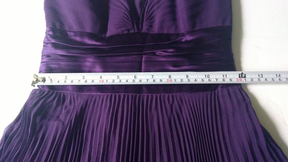 Laundry Shelli Segal Silk Dress Sz 0 Whimsigoth Purple Halter Lined