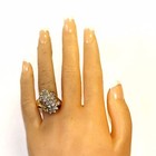 14k yellow gold 1.82ct SI2 I cocktail diamond cluster ring estate 9g natural 6 — photo 9