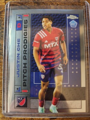 2022 Topps Chrome MLS Justin Che Pitch Prodigies Rookie RC #166 FC Dallas