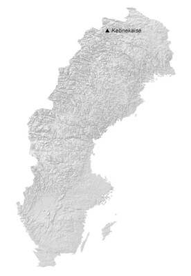 Sweden Elevation Map GLOSSY POSTER PICTURE PHOTO PRINT BANNER 13872