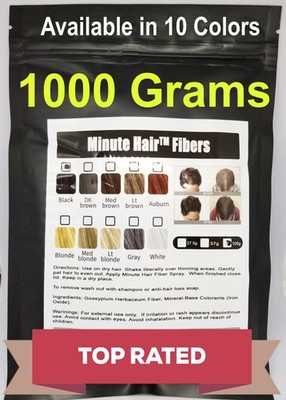 Ten (10) Hair Fibers 100g Refill Minute Hair  Filler 1000 Grams Total In Bulk!