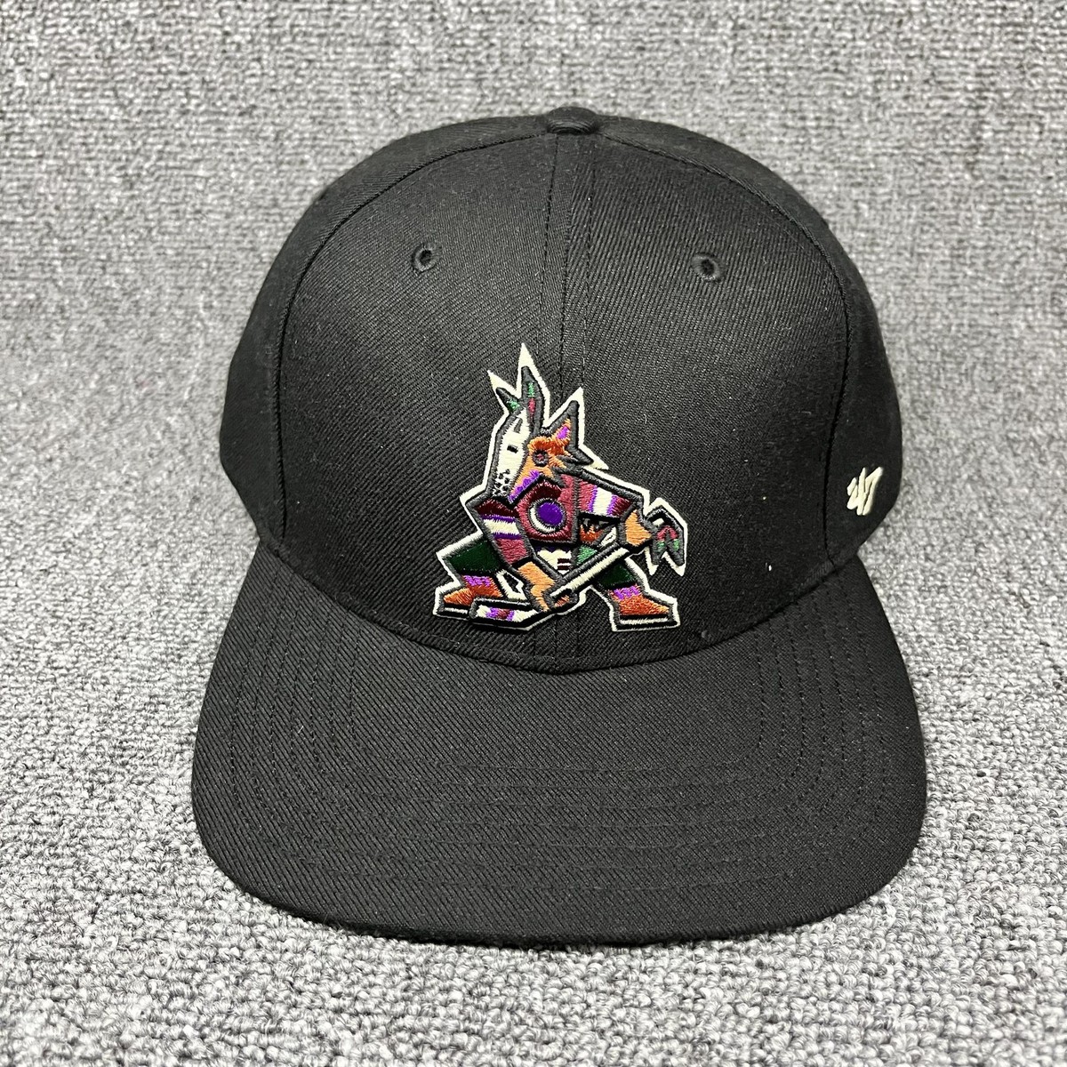 Arizona Coyotes '47 Brand Franchise Fitted Hat Kachina Black Size 7 1/2 NHL Cap
