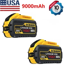 9Ah 9.0Ah DCB609-2 DCB606 For DEWALT DCB203 20V/60V MAX FLEXVOLT Li-Ion Battery