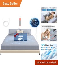 Grounding Sheets Queen - 90 Organic Cotton 10 Silver Fiber for Better Sleep
