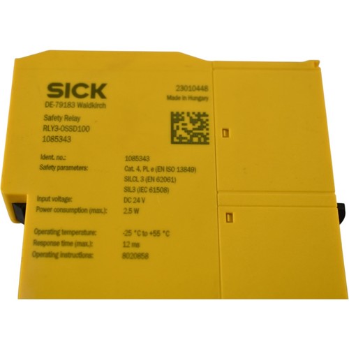NEU SICK RLY3-OSSD100 1085343 Sicherheitsrelais 24V DC OSSD Ausgang Erweiterungsmodul - Bild 5 von 6