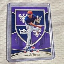 panini crusade purple insert 2024 brandon sproat new york mets #9 mlb 93/99