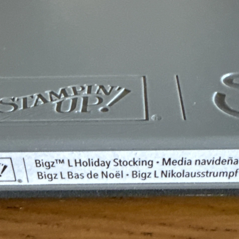 Stampin Up! Sizzix Big Shot Retired Bigz L Holiday Stocking. New No Original Pkg - Image 4 of 4