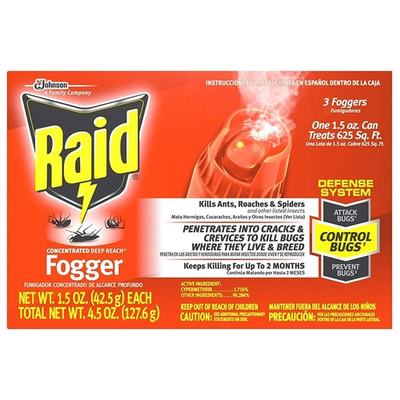 #ad RAID® CONCENTRATED DEEP REACH FOGGER for ROACHES FLEAS ANTS 1.5 OZ 3 PACK $21.99