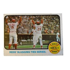 1973 Topps World Series Game 6 #208 Reds Very Good Of Better