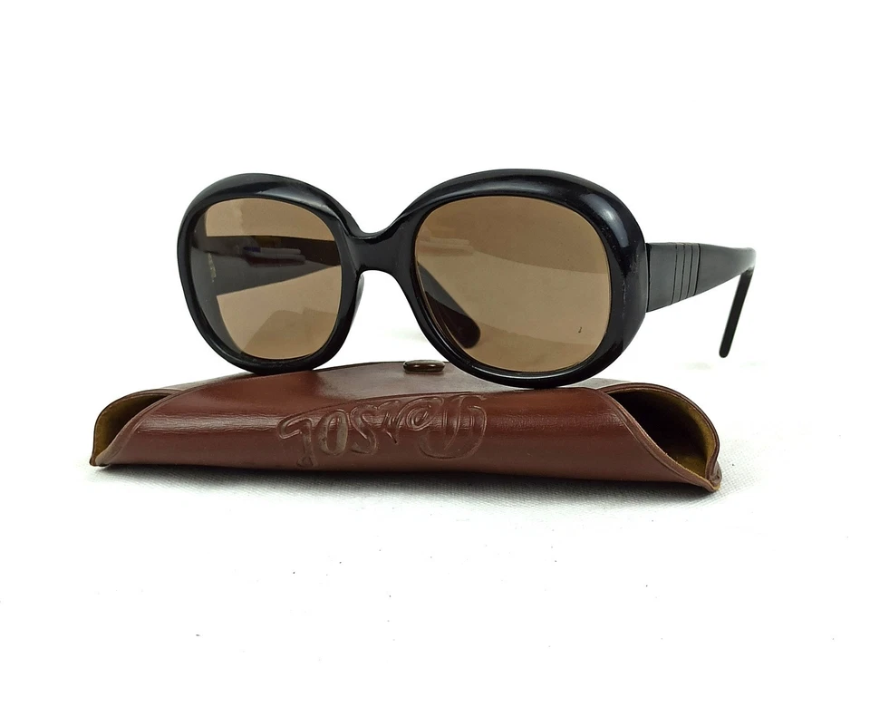 RARE 6383 N PERSOL RATTI LADY SUNGLASSES VINTAGE BLACK FRAME ITALY 60s OUTDOORS - Image 2 of 4