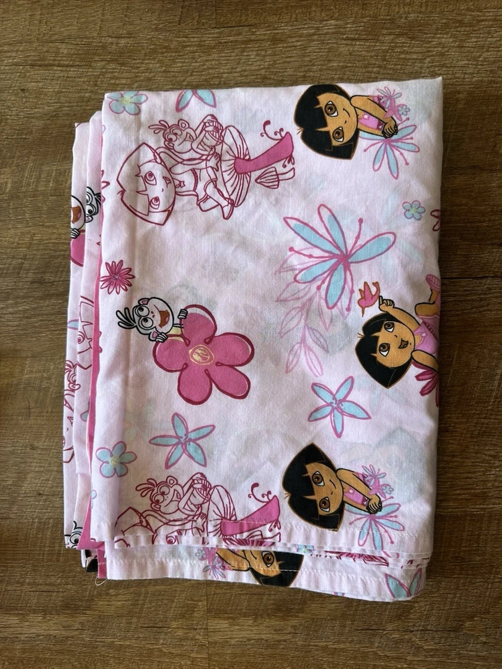 Vintage Dora The Explorer Twin Bedding Set Comforter Sheets Pillowcases Canopy - Image 4 of 4