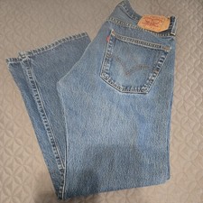 Vintage Levi's 501 2005 Jeans W34 L30 Mens Blue Straight Leg Button Fly Denim