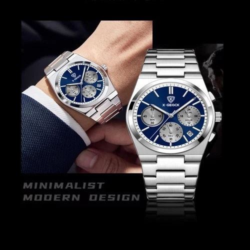 Men Luxury Watch alloy Multi-functional Quartz Business Classic Wristwatch Gifts