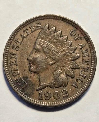 1902 Indian Head Cent 1c Circulated Penny Extra Fine XF Details Exact Coin Shown