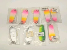 9 Pack Luhr-Jensen #5 Tom Mack Salmon Trolling Fishing Spoon Lure Mixed Colors 