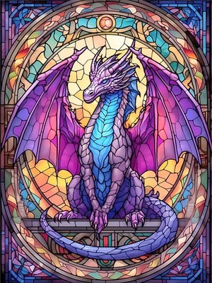 croshom Dragon Gem Art Kits for Adults, DIY 11.8x15.7 in(30x40 cm), 