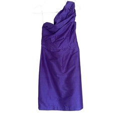 Vintage Watters Watters Formal Dress Women Size 6 Silk Purple One Shoulder Prom