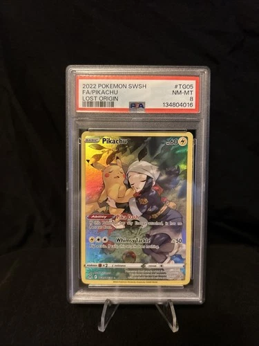 Pikachu TG05/TG30 Swsh11: Lost Origin Trainer Gallery Holo PSA 8