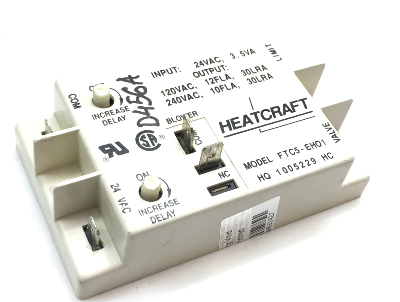 Heatcraft FTC5-EH01 Furnace Fan Timer HQ1005229HC used #D456A
