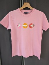Official Tintin  Snowy Milou T-Shirt Sz S Moulinsart Belgium Pink Used Cond C7