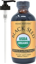 PRIME NATURAL Organic Black Seed Oil 16oz - Cold Pressed Unrefined High Thymo...