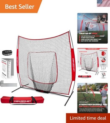 Durable 7x7 ft Baseball & Softball Training Net - Perfect for Hitting & Pitching