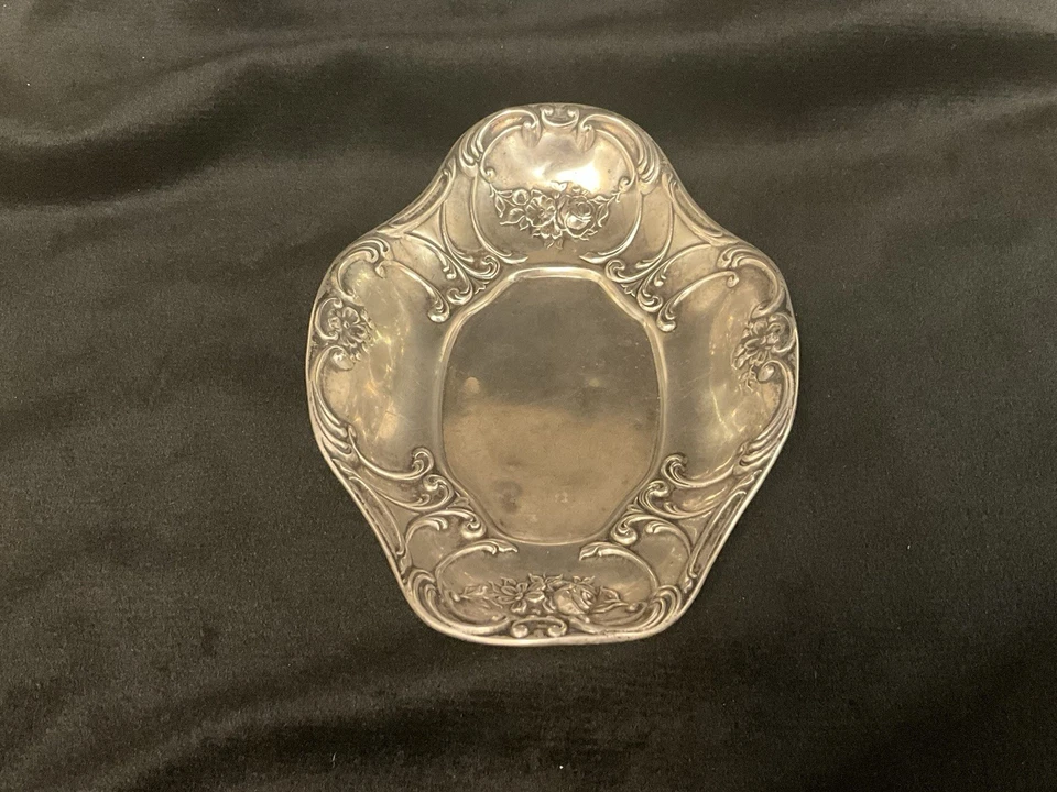 Antiguo plato de baratija Art Nouveau de plata esterlina Gorham MNFTR, estampado, 1,4 OZ Foto 4 de 4