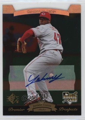 2008 Upper Deck Timeline Auto 35/95 Johnny Cueto #362 Rookie Auto RC 3u0