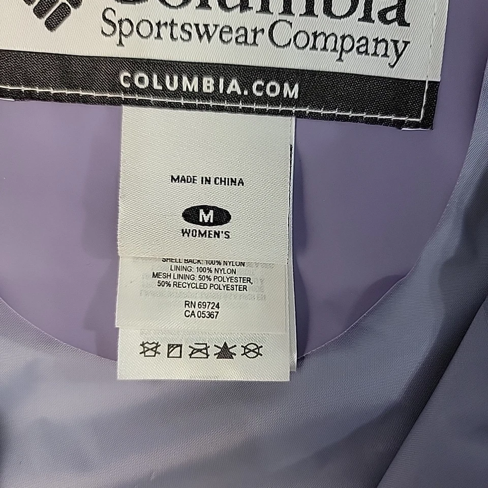 Columbia Rain Jacket And Pants Suit Set 2 Piece Women's M Purple Hooded PVC - Image 3 of 4