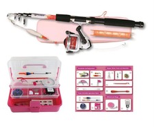 Set Da Pesca Girl - Pronto All'uso Inclusa Valigetta Con Molti Accessori
