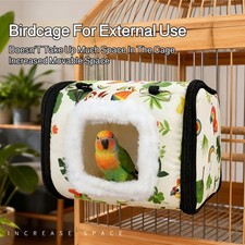 Soft Fluffy Hanging Bird Nest   Warm Winter Parrot Cage House Washable Size M