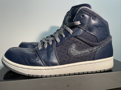 Nike Air Jordan 1 Phat Mid Blue Obsidian Mens US 9 Athletic Sneakers
