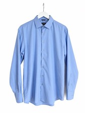 CHAPS Men’s Blue Dress Shirt Regular Fit 4-Way Stretch M 15-15.5 32/33
