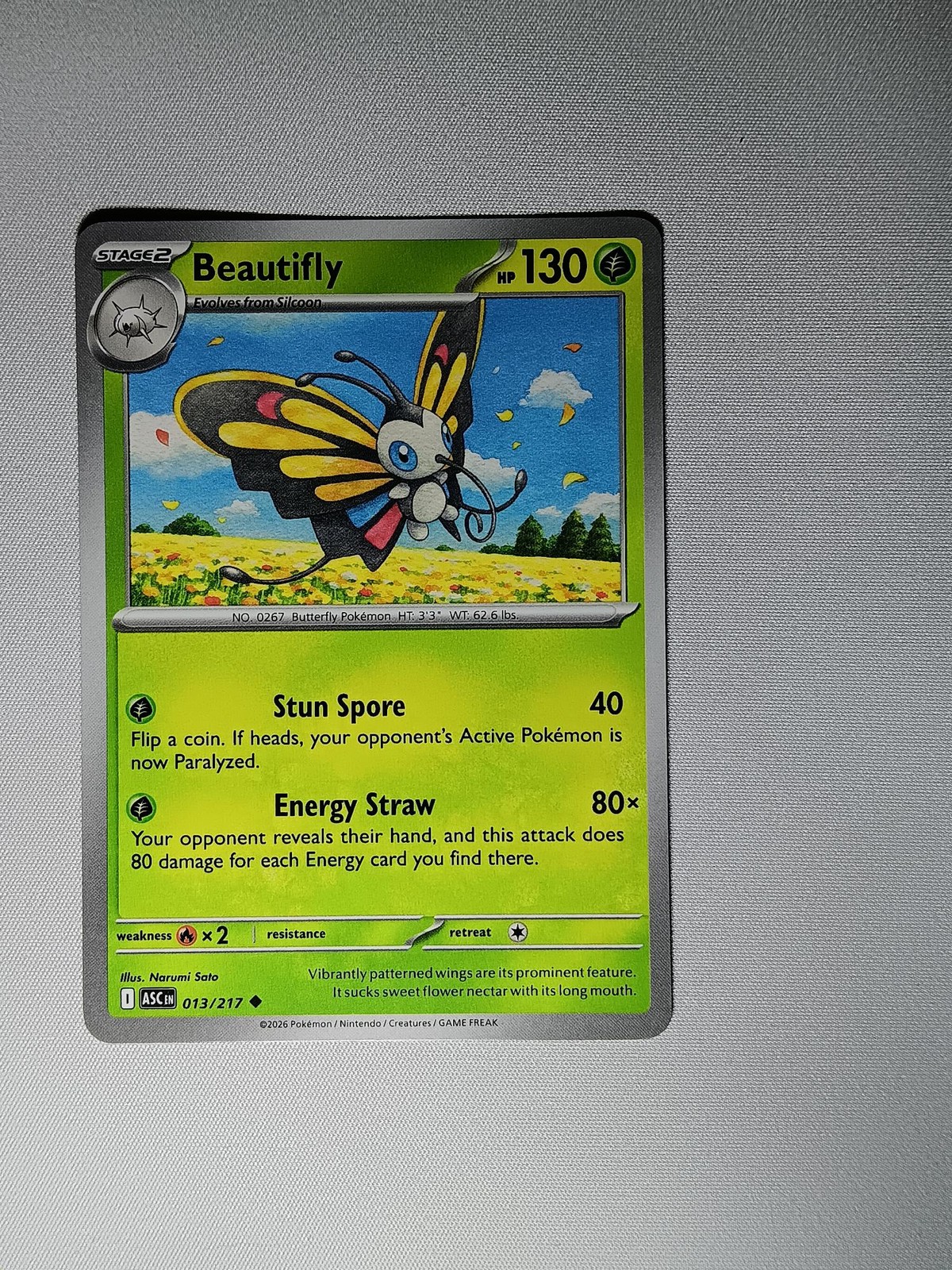 Beautifly 013/217 Uncommon ME: Ascended Heroes Pokemon Near Mint