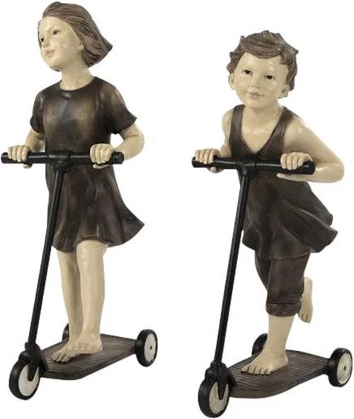 EuroLux Home Girl on Scooter Statuette - Thumbnail 3