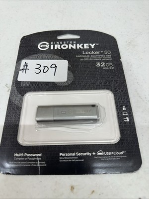 Ironkey Locker+ 50 x 32GB Encrypted USB Flash Drive USB CLOUD 3.2 Gen 1 XTS-AES
