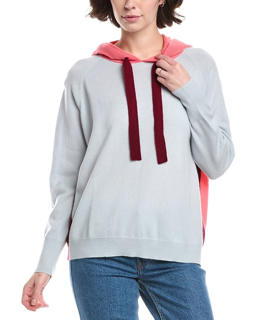 Brodie Cashmere Contrast Wool - Cashmere-Blend Hoodie Women's Blue M