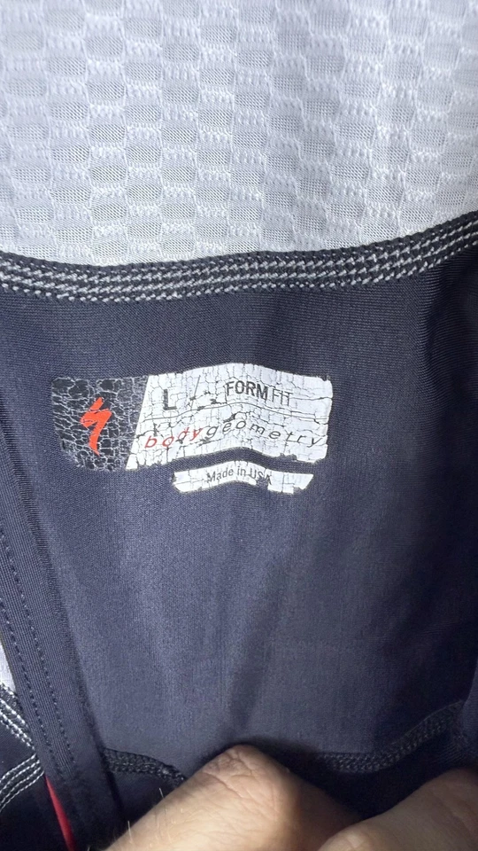 Culotte con tirantes Specialized Body Geometry para hombre grande negro acolchado ciclismo hecho en EE. UU. Foto 3 de 4