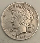 1921 Peace Dollar $1 - Philadelphia Mint